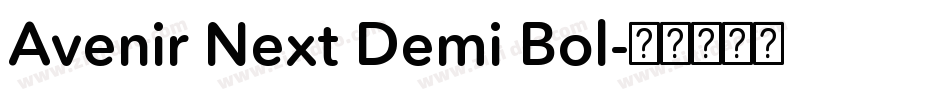 Avenir Next Demi Bol字体转换